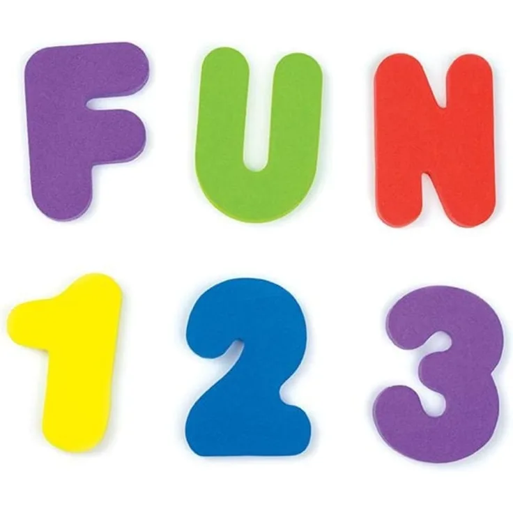 Munchkin Badespielzeug Buchstaben und Zahlen 36 Stk. Mehrfarbig