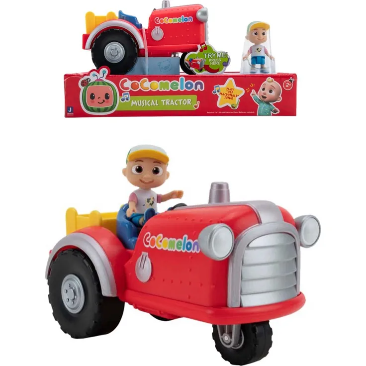 CoComelon Musik-Traktor mit Sounds & Exklusive Farmer JJ Figur