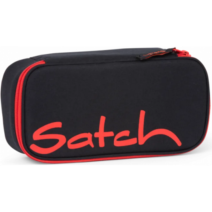 Satch 'Schlamperbox Fire Phantom', 22 x 10 x 6 cm, inklusive Geodreieck, schwarz/ rot
