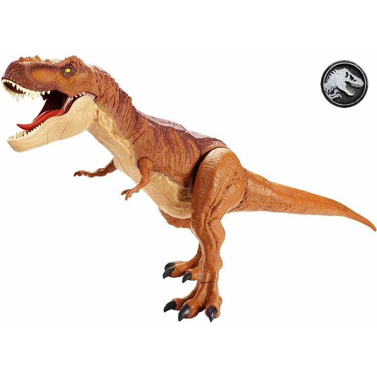 Mattel FMM63 - Jurassic World Dinosaurier Spielzeug Riesendino Tyrannosaurus Rex, riesiger T-Rex Dinosaurier, ca. 90 cm – Bild 2