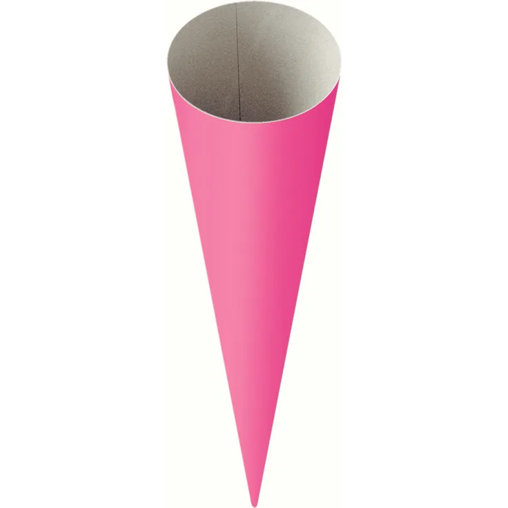 Heyda 204870065 Schultüten-Rohlinge (Höhe 70 cm, Durchmesser 19 cm, Karton, 380g-m²) pink