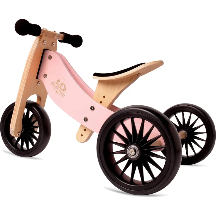 Kinderfeets 2-in-1 Laufrad & Dreirad aus Holz Tiny Tot Plus Pink – Bild 2