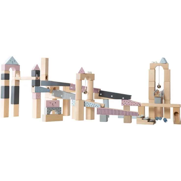 roba Kugelbahn, große Holzkugelbahn mit 100 Teilen, umfangreiche Aufbaumöglichkeiten – Bild 4