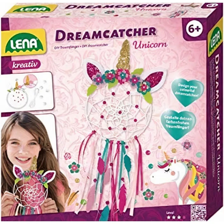 traumfänger Einhorn Mädchen 21 cm rosa 9-teilig