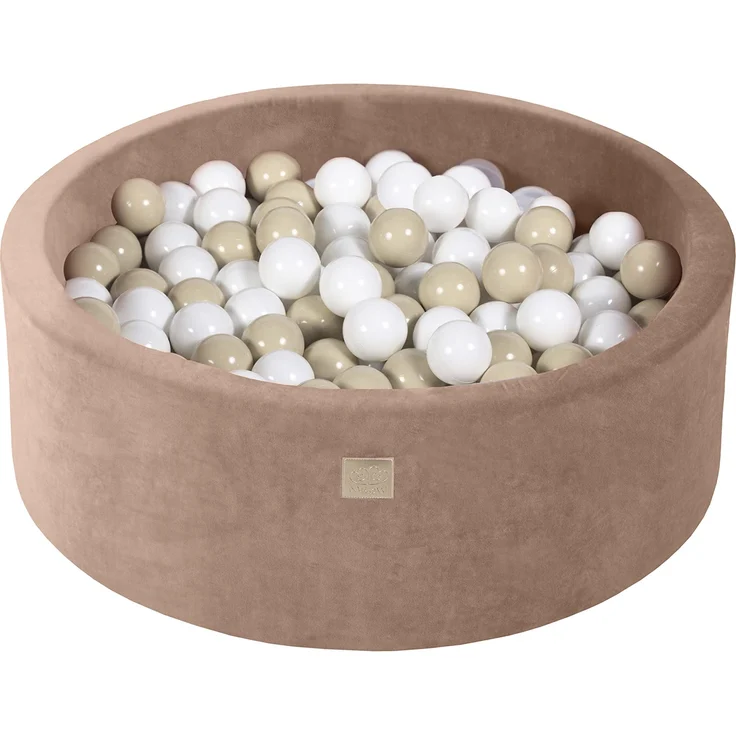 MEOWBABY Bällebad Velvet 90X30cm/200 Bälle ∅ 7Cm Rund Bällepool Für Kinder Spielbad, Ball Pit Kinderzimmer Kugelbad, Bällchenbad Bällebäder
