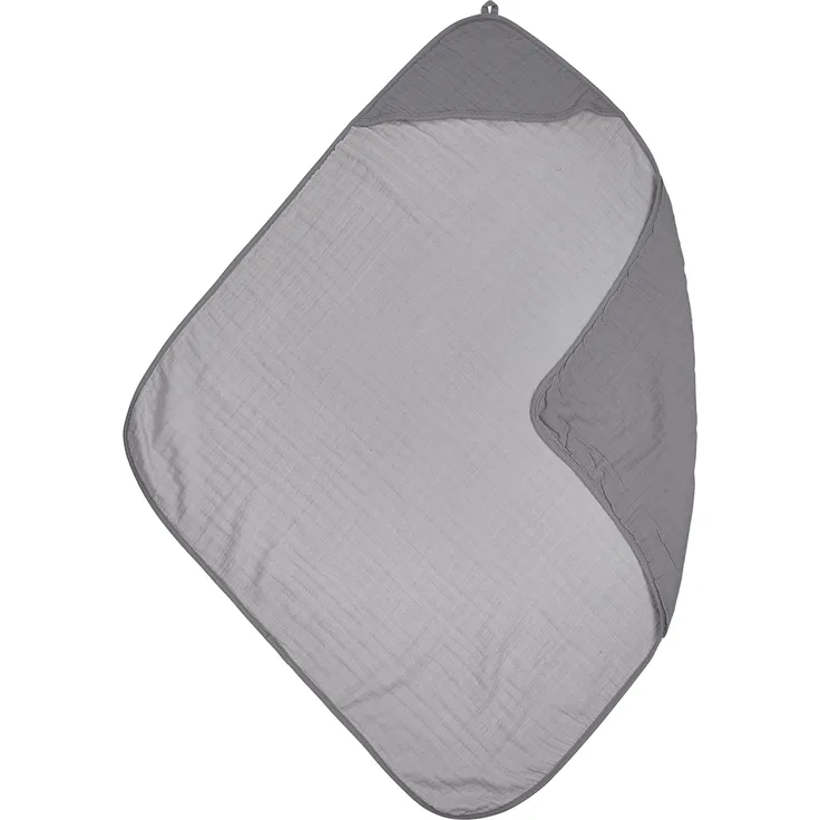 Meyco Musselin Kapuzentuch - Baby Badcape 80x80cm - Grau