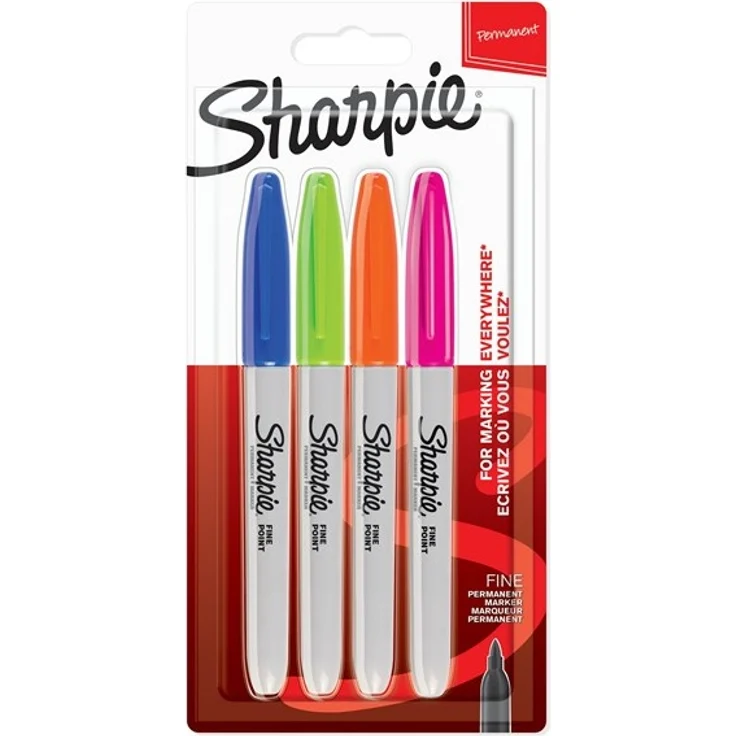Sharpie Permanentmarker | feine Spitze | lustige Farben | 4 Stück – Bild 1