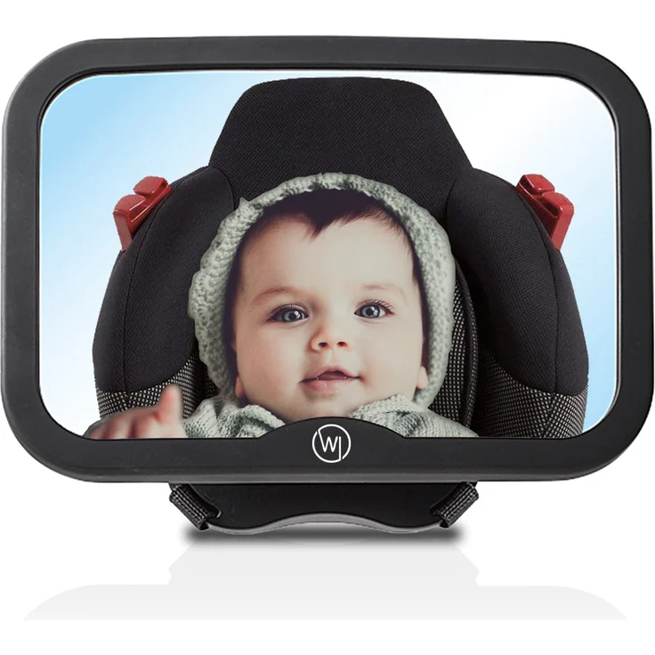 Wicked Chili Auto Baby Spiegel mit Baby on Board Schild, Rücksitzspiegel bruchsicher XXL Sichtfeld 21,5 x 14,5 cm – Bild 11