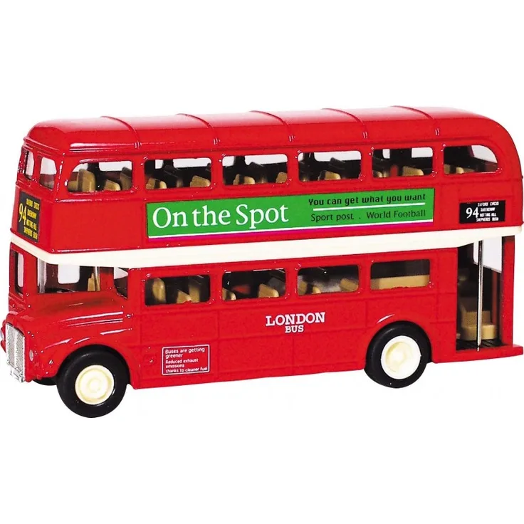 London-Bus mit Rückzugmotor Spritzguß, 12cm