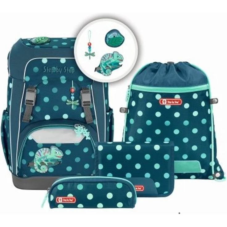 Step by Step Giant Schulrucksack-Set 5 tlg. Tropical Chameleon – Bild 2