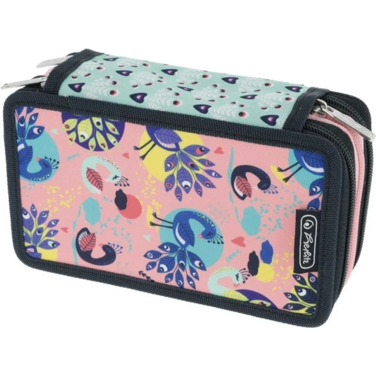 Herlitz Etui Triple Decker 31 tlg. Fancy Peacock – Bild 1
