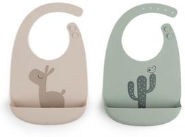 Done by Deer Silikon Lätzchen mit Auffangschale 2er-Pack Lalee