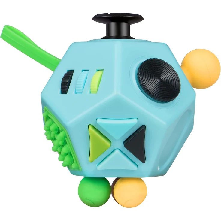 Fidget Toy Cube 12 Seiten - Anti Stress ADHS Würfel Klein Spielzeug Anxiety Artsylabs Cube Toy Original für Erwachsene,Kinder - ADD,ASD,ADHD - Schule,Büro,Reisen - by VCOSTORE – Bild 2