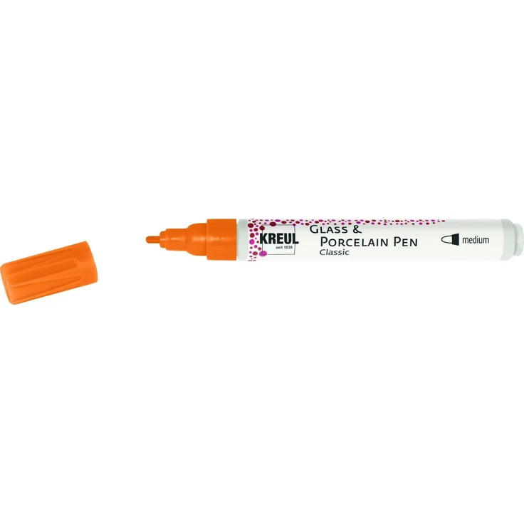Kreul Glass & Porcelain Pen Classic orange, 2-4 mm – Bild 2