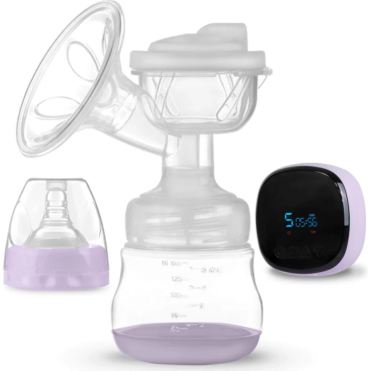 BERDSEN Zwei-Phasen-Milchpumpe, schmerzfrei, 0% BPA, benutzerfreundlich, mobil, Saugstärkenregulierung, leise, Farbe Violett – Bild 1