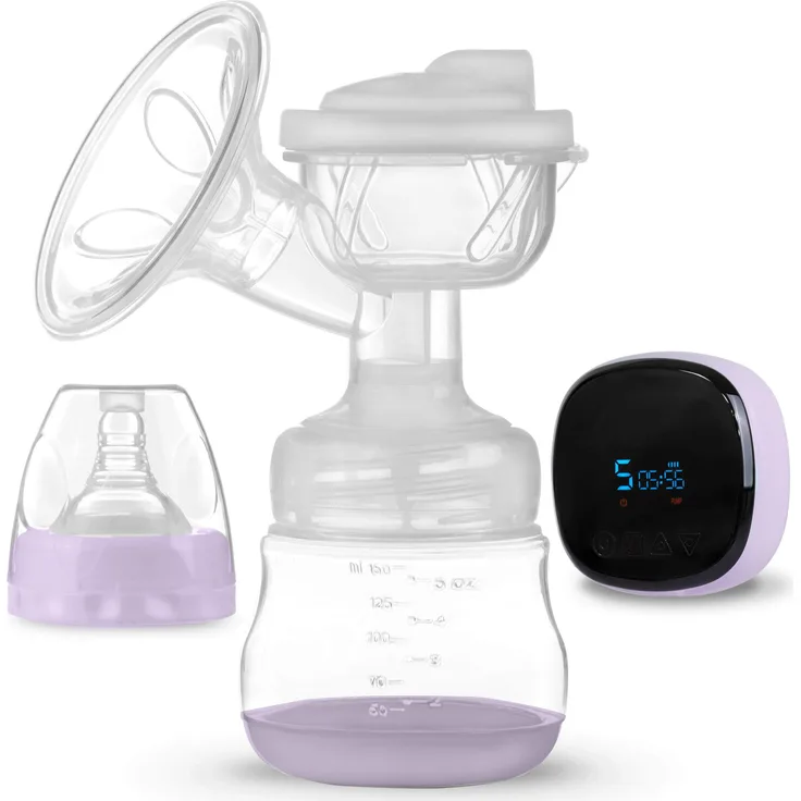 BERDSEN Zwei-Phasen-Milchpumpe, schmerzfrei, 0% BPA, benutzerfreundlich, mobil, Saugstärkenregulierung, leise, Farbe Violett