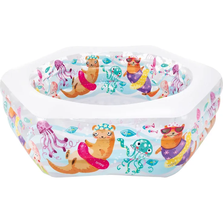 Intex Ocean Reef Pool - Kinder Aufstellpool - Planschbecken - 194 x 178 x 61 cm - Für 6+ Jahre