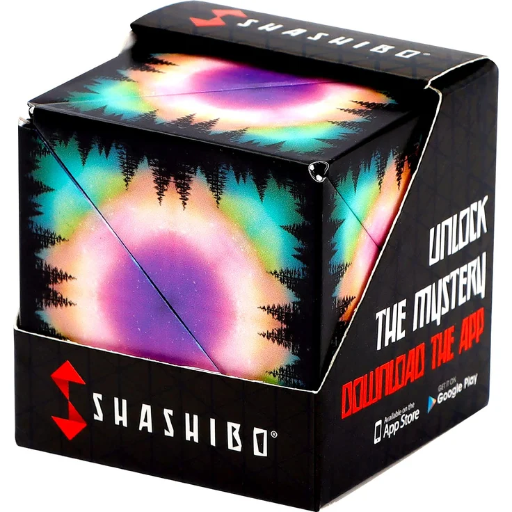SHASHIBO Formwechsel Zauberwürfel - Preisgekrönt, Patentiert - Anti Stress Spielzeug - 36 Seltenerdmagnete - 3D Infinity Cube - Shashibo Magnetwürfel in Über 70 Formen Verwandelbar (Moon) – Bild 1