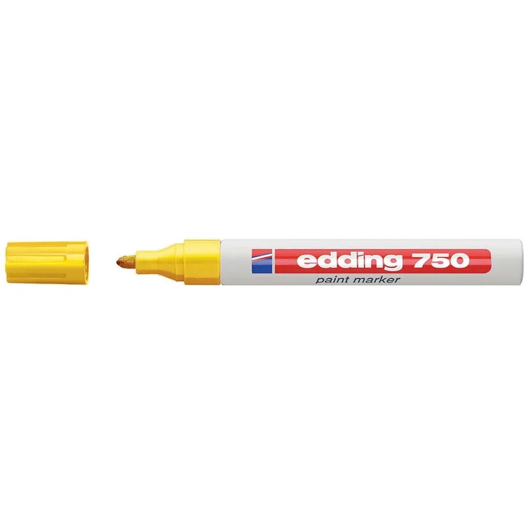 "edding 750 Glanzlack-Marker creative - 2 - 4 mm Gelb" – Bild 1