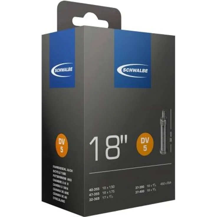 Schwalbe Schlauch DV5 18x1. 50-1. 90" (28/47-355/406) - 18 Zoll DV 32mm