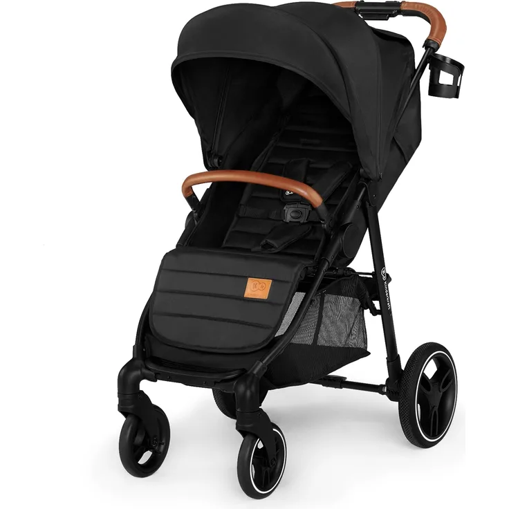Kinderkraft 'GRANDE' Sportkinderwagen 2020 Black inkl. Getränkehalter, Regenverdeck und Fußsack