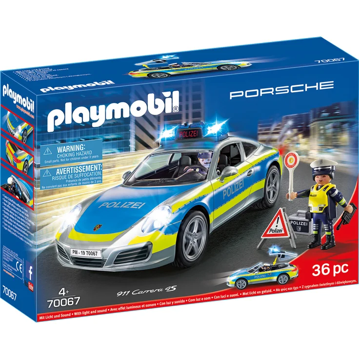 Playmobil City Action 70067 'Porsche 911 Carrera 4S Polizei', 36 Teile, ab 4 Jahren – Bild 1