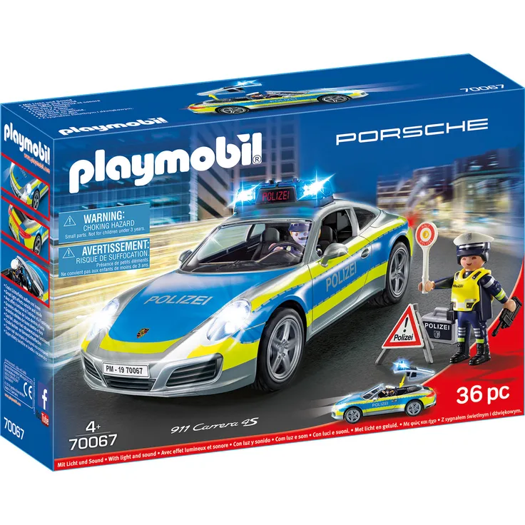 Playmobil City Action 70067 'Porsche 911 Carrera 4S Polizei', 36 Teile, ab 4 Jahren