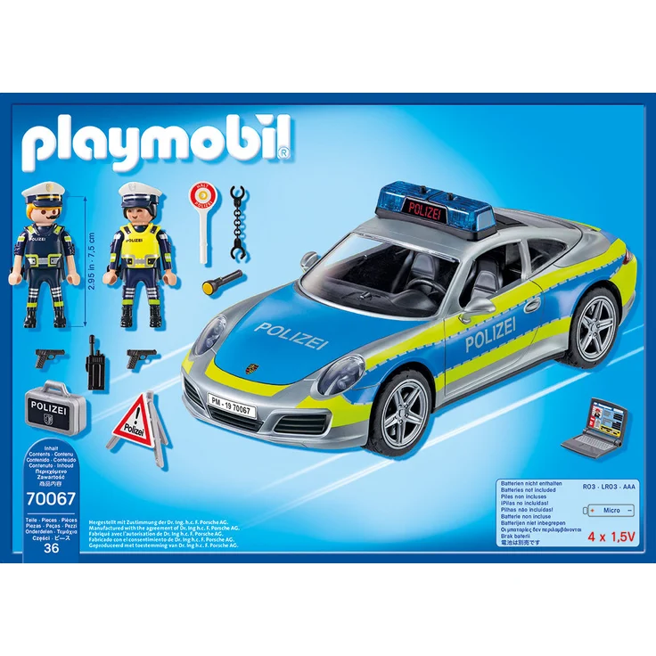 Playmobil City Action 70067 'Porsche 911 Carrera 4S Polizei', 36 Teile, ab 4 Jahren – Bild 3