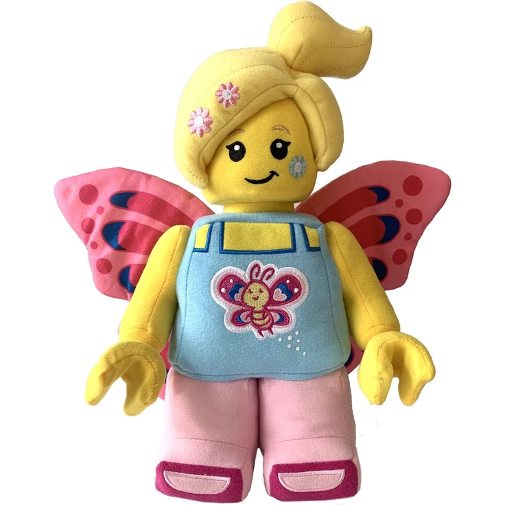 Manhattan Toy 335520 Butterfly Girl mit Blumen LEGO Minifigur Plüsch Charakter, Multicolour, 30. 48cm – Bild 1
