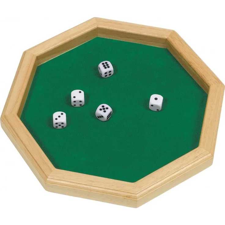 Würfelteller mit 5 Würfeln Maße: 25,7 x 25,7cm