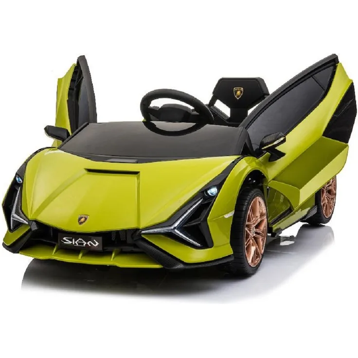 Elektro Kinderauto "Lamborghini Sian" - lizenziert - 12V Akku, 2 Motoren- 2,4Ghz Fernsteuerung, MP3, Ledersitz+EVA-Grün