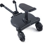 Buggy Board für Kinderwagen, Universal Kiddy Board Buggyboard mit Sitz 360 Grad Stabiles Zweirad für Kinder von 2–6 Jahren (25 kg)