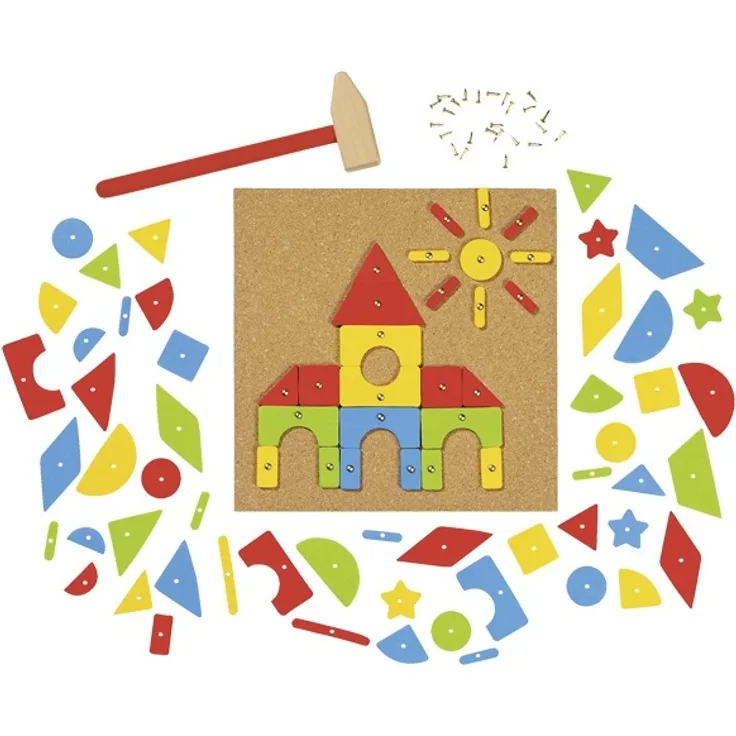 goki Hammerspiel, goki basic. aus Holz, Kork & Metall 20 x 19,5 x 0,8 cm