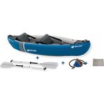 Sevylor 2-Sitzer Kajak Adventure™ Kit blau 314x88 cm aufblasbar Kanu mit 2x Einhandpaddel, Tasche