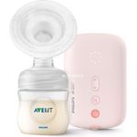 Philips Avent 'SCF395/11' Elektrische Milchpumpe Rosa, inkl. leiser Motor, Einzelpumpe, Stilleinlagen, 125 ml Flasche
