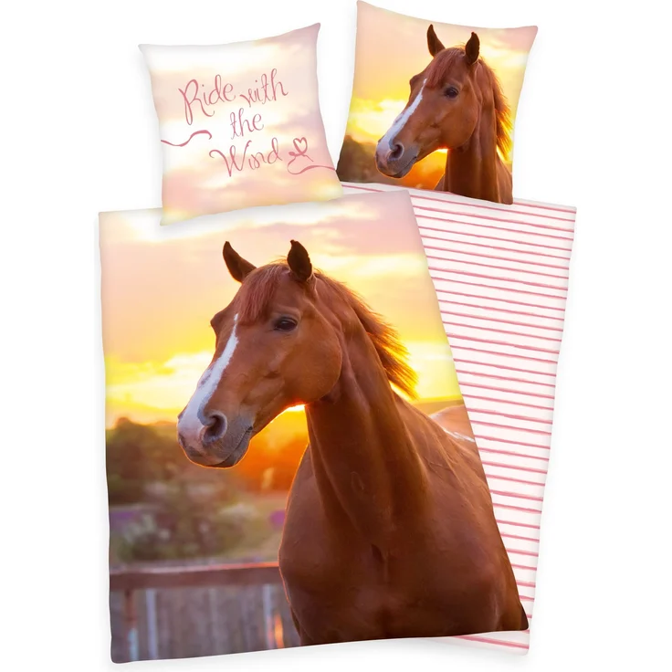 Herding Bettwäsche mit Pferd 135 x 200 cm – Bild 1