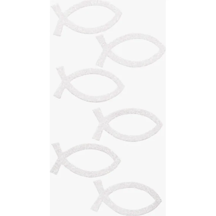 Sticker Mix Fisch weiß