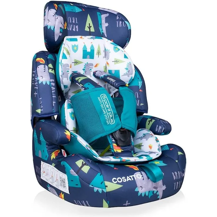 Cosatto Zoomi Car Seat | Group 1 2 3, 9-36 kg, 9 Months-12 years, Side Impact Protection, Forward Facing (Dragon Kingdom)