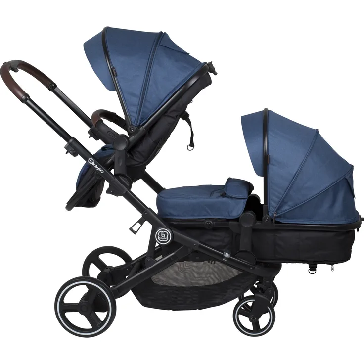 BabyGO 'Twinner' Geschwisterwagen 3 in 1 blue - Preisvergleich