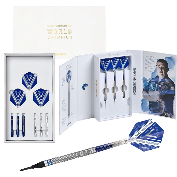 Unicorn Phase 5 World Champion Gary Anderson Soft Dart Presentation Box / Verpackungseinheit 1 / 18 Gr. – Bild 3