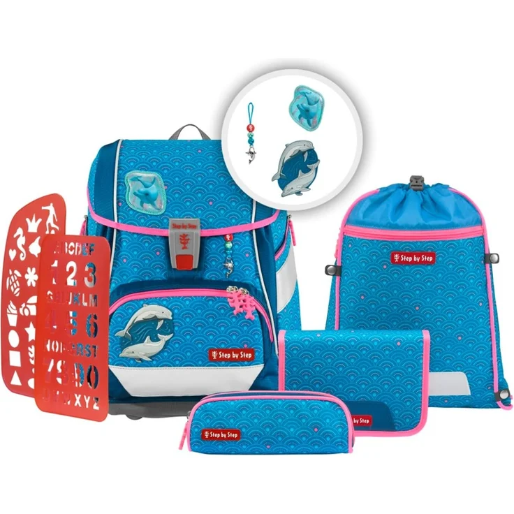 Step by Step 2in1 Plus Schulrucksack-Set 6tlg. Dolphin Pippa – Bild 1