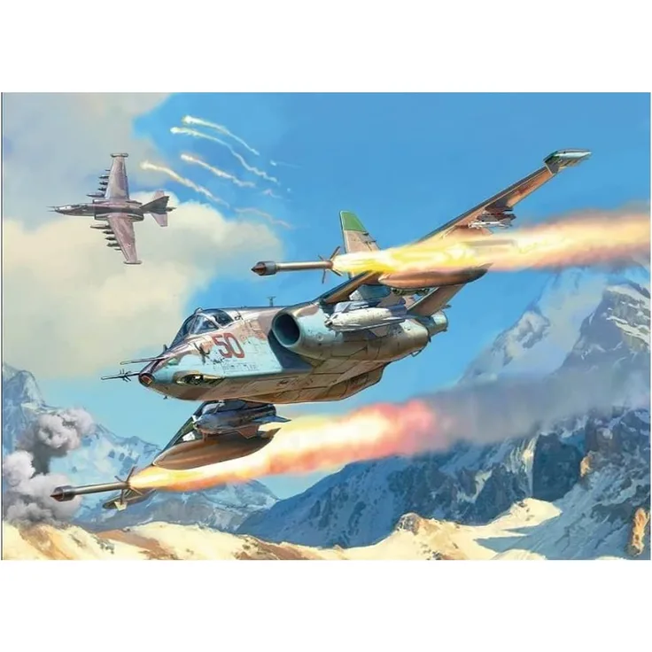 Zvezda 4807 1:48 Sukhoi SU-25 Frogfoot Sov. att. airc. - Modellbausatz,Plastikbausatz, Bausatz zum Zusammenbauen, detaillierte Nachbildung, unlackiert