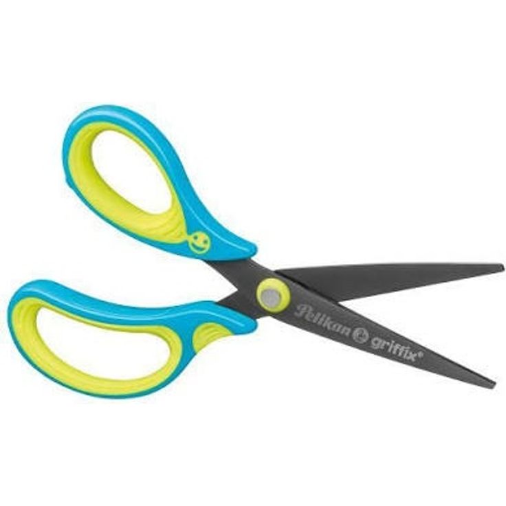 Pelikan Griffix® Schulschere Neon Fresh Blue für Linkshänder spitz