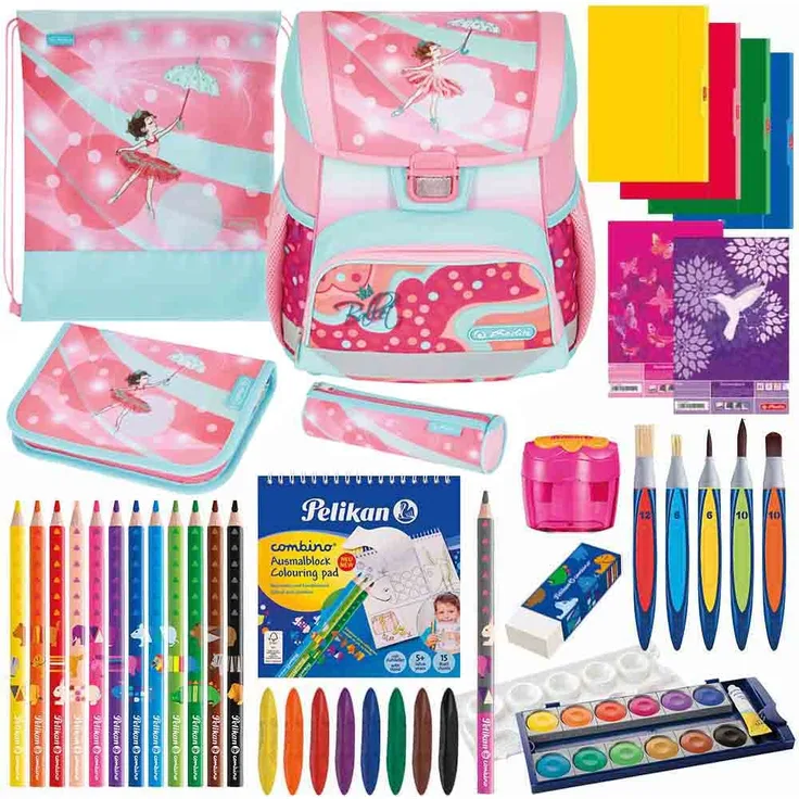 Herlitz Schulranzen Set Loop Plus Ballet Love 14-teilig