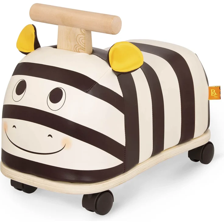 B. toys Rutschauto aus Holz – Rutscher Zebra auf Rollen für Kinder und Babys, Kinderfahrzeug, Rutschfahrzeug, Babyrutscher, Spielzeug ab 18 Monaten