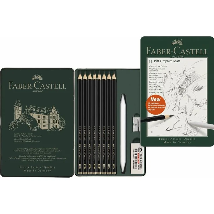 Faber-Castell Pitt Graphite Matt Set, 11er Metalletui – Bild 2
