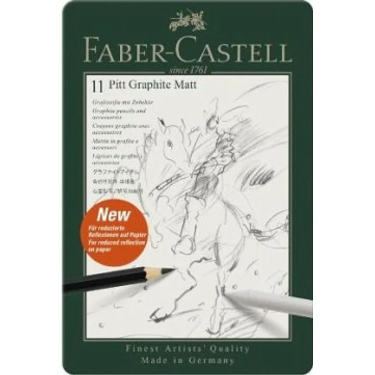 Faber-Castell Pitt Graphite Matt Set, 11er Metalletui – Bild 1