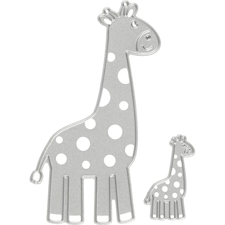 Creativ Company Stanzschablone, Giraffe, Größe 54x92+21x35 mm, 1 Stck.