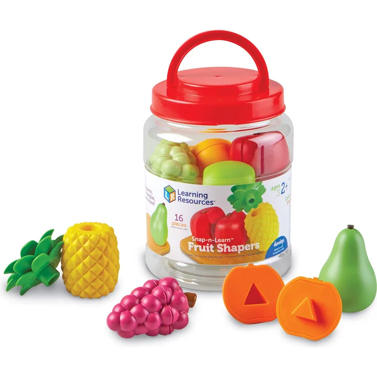 Learning Resources LER6715 Snap-n-Learn Geometrie-Obst, Feinmotorik-Spielzeug für Kleinkinder, ab 2 Jahren, Mehrfarbig