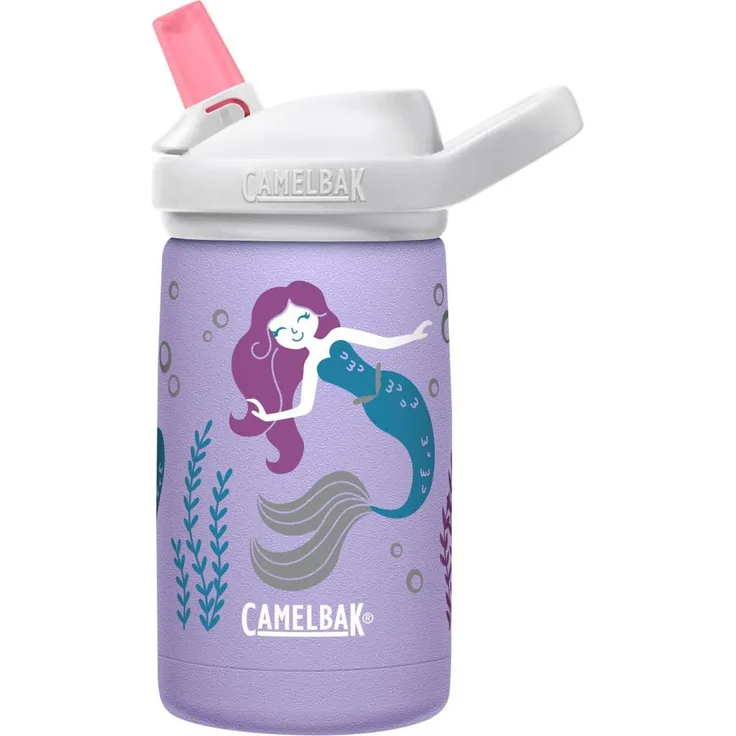 Camelbak Eddy+ Kids Winter Limited Edition Powder Coat 350ml Moonlight Mermaids, Größe 350 ml - Becher & Trinkflaschen, Farbe Lila